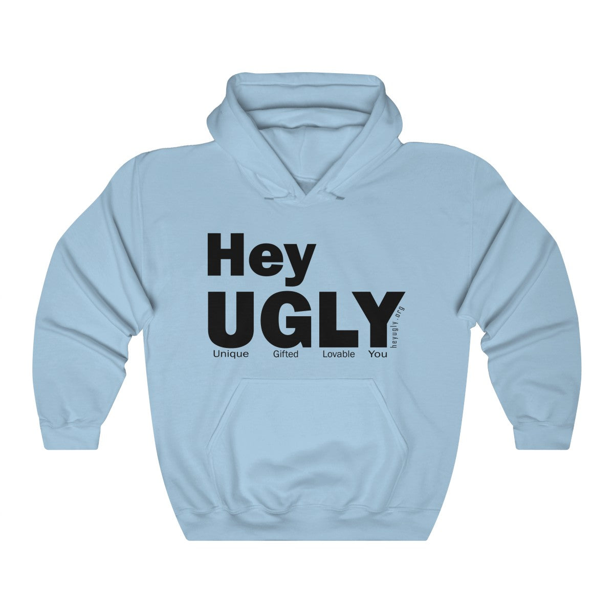 Unisex Heavy Blend™ Hooded Sweatshirt - heyuglyGEAR logo